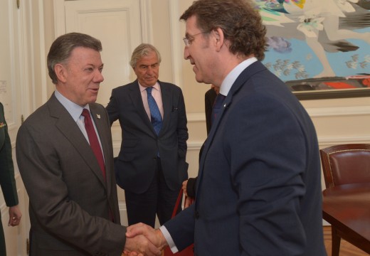 Feijóo constata o interese do presidente de Colombia nas capacidades do naval, da automoción e da aplicación das tic na sanidade e na educación galega